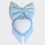 Birth Ribbon with Heart to cross-stitch - Blue