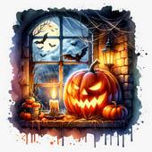 Pumpkin Window Magnet