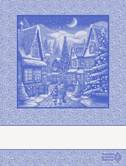 Kitchen towel - Paesaggio - Blue