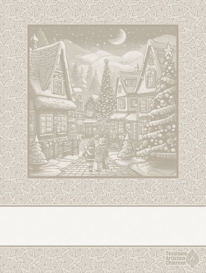Kitchen towel - Paesaggio - Ecru