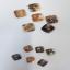 Square nacre buttons