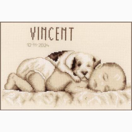 Baby and dog