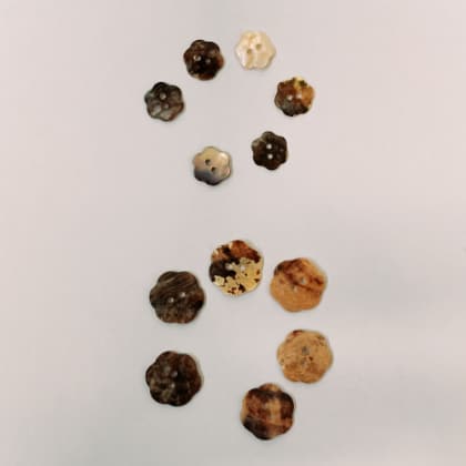 Flower nacre buttons