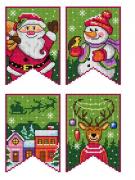 Christmas flags - green (4)
