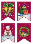 Christmas flags - red (4)