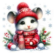 Christmas Mouse 2024 Magnet