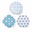 Kit Sashiko Hitomezachi Olympus - 3 blue brooches