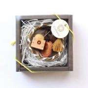 Mini Seki scissors and mini Masu pin cushion - Yellow
