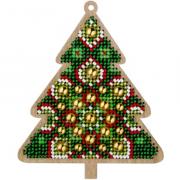 Christmas tree with flowers