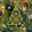 Christmas tree with flowers