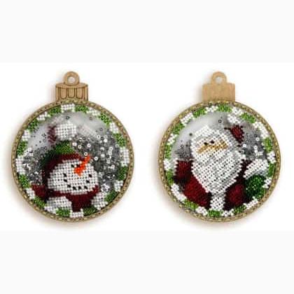 Christmas ball - Snowman and Santa