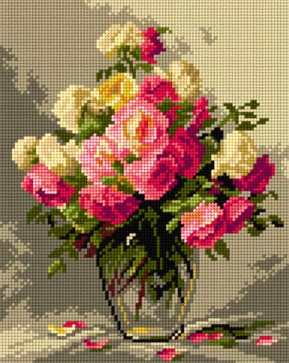 Roses in a Glass Vase (Adrienne Henczne Deak)