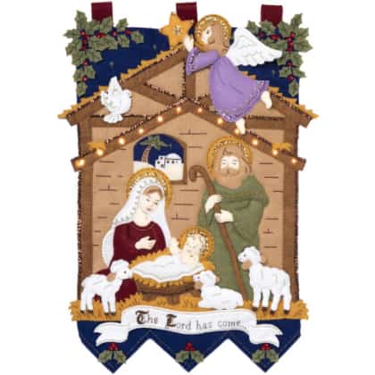 Felt Wall Hanging Applique Kit - Away In The Manger