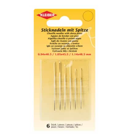 Chenille needles with sharp point 40-45-48 mm