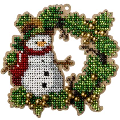 Wreath with Snowman