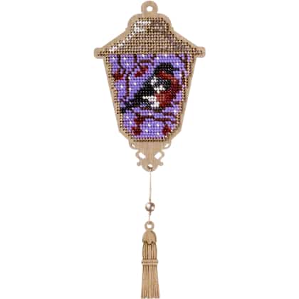 Lantern with robin - Lilac