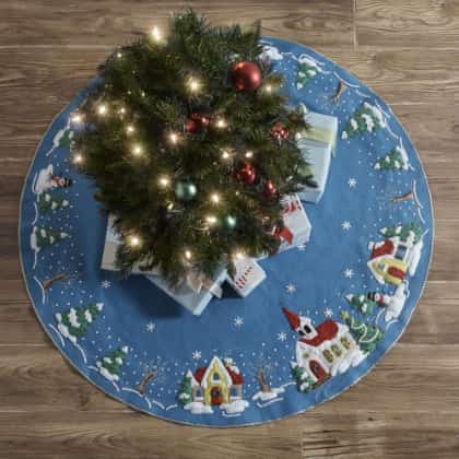 Christmas Village Tree Skirt