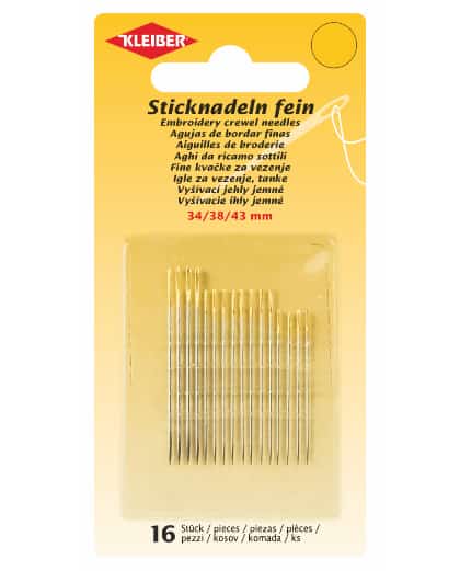 Embroidery crewel needles 34-38-43 mm
