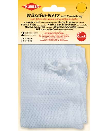 Laundry net with drawstring - White