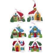 Felt Ornaments Applique Kit - Christmas Village