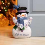Felt Door Stopper Applique - Let It Snow