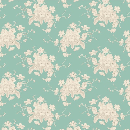 White Flower Teal