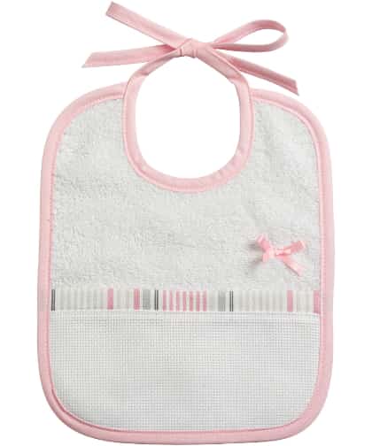 Rectangular terrycloth baby bib - Baloon Tales - Pink
