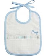 Rectangular terrycloth baby bib - Baloon Tales - Sky blue