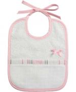 Rectangular terrycloth baby bib - Baloon Tales - Pink