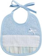 Classic Terrycloth Baby Bib - Baloon Tales - Sky blue