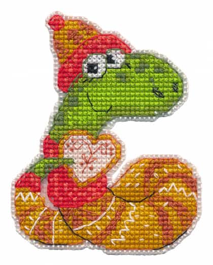 Snake with a heart - Magnet