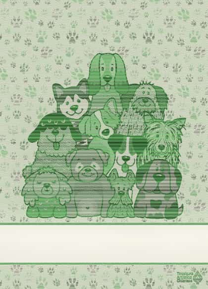 Kitchen towel - Wooff - Green