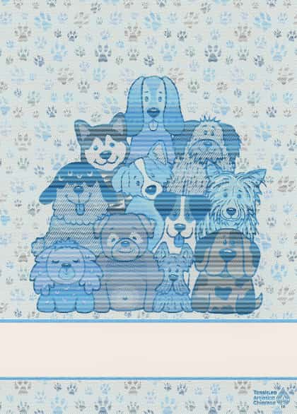 Kitchen towel - Wooff - Blue