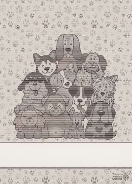 Kitchen towel - Wooff - Ecru