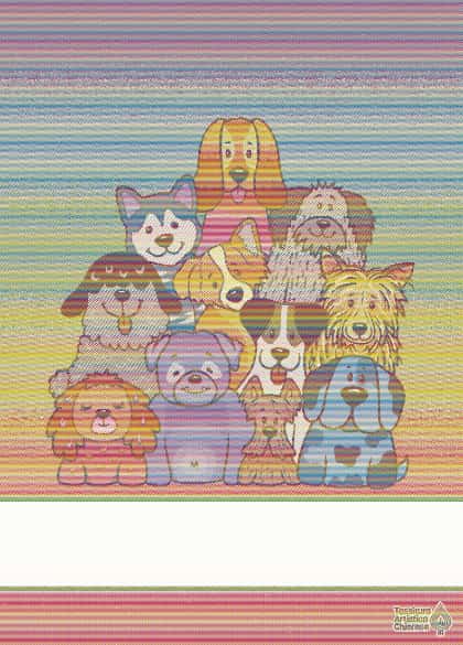 Kitchen towel - Wooff - Rainbow