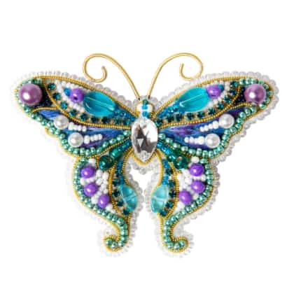 Violet butterfly - Brooch