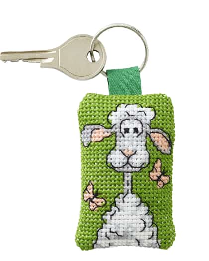 Key ring - White sheep