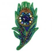 Peacock feather - Brooch