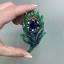Peacock feather - Brooch