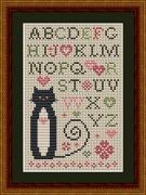 Heart Alphabet Cat