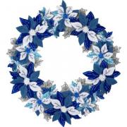 Winter Blue Poinsettia - Felt Wreath Applique Kit