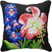 Cushion - Flowers on Black