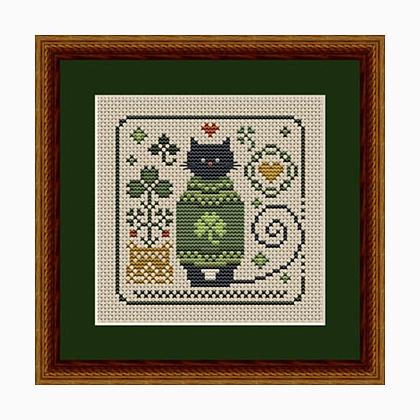 Cat In A Cozy Green Sweater