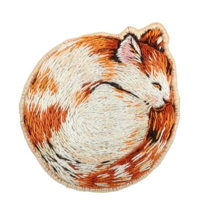 Brooch - Sleeping Cat