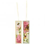 Bookmark - Pink silk dahlia (2)