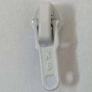 Universal Spiral Zipper Slider - White