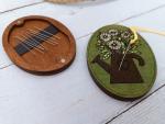 Needle Case - Grey Flowers