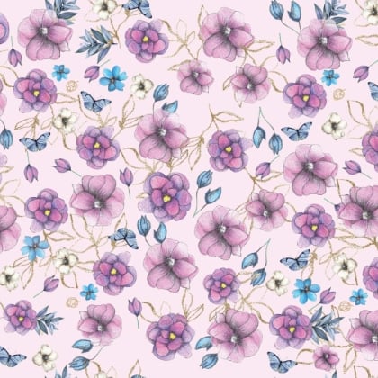 Blossoms and Birdies - Shades of Pink