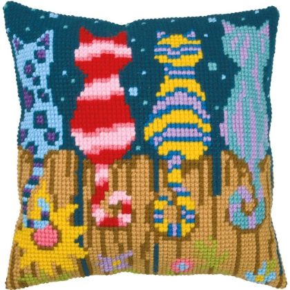 Cushion - Cats on Fence