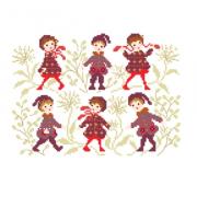 Children in red jacquard coats!